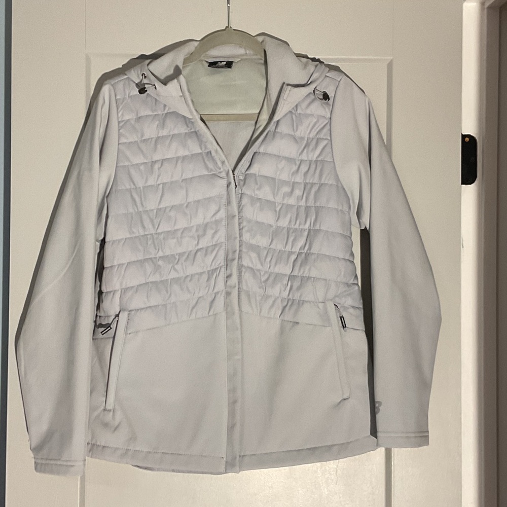 NB light gray Quilted Jacket with Hood
